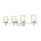 Z-Lite Grayson Vanity, 4-Light, 31 In.W x 5.75 In.L x 8.5 In.H, Chrome/Clear + Etched Opal 1949-4V-CH - alternate 1